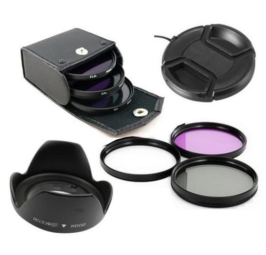 INF 6-pack UV CPL FLD-filtersett med nødvendig tilbehør 58mm
