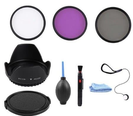 INF Sett med UV CPL FLD kamerafiltre - 9 stk