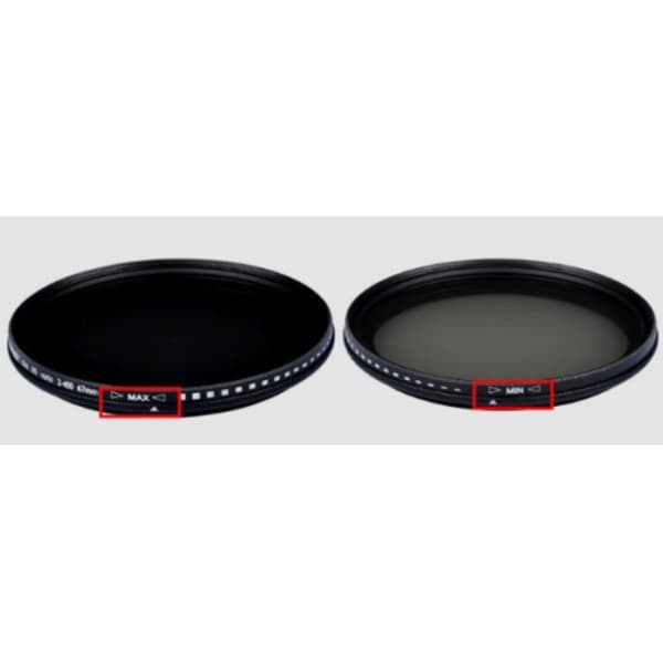 Justerbart Linsfilter ND2-ND400 37 mm 7x7x1 cm