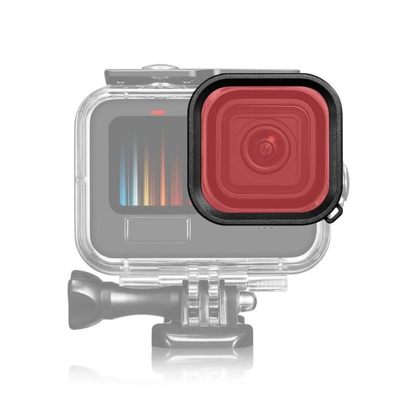 INF Vedenpitävä sukellussuodatin GoPro Herolle 10.11.9 Punainen