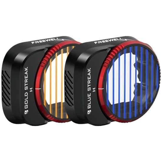Freewell Anamorfisk Effektfilter Til Dji Mini Blue & Gold Streak 3 Og Mini 3 Pro