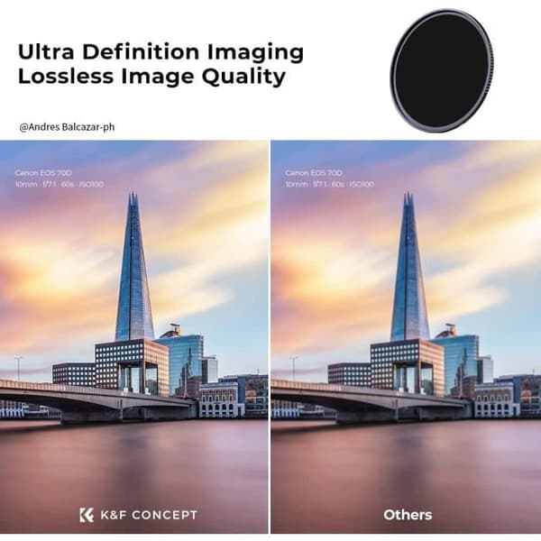 ND1000-filter - KF Concept - 86mm - Optiskt glas - Hög genomskinlighet - Extra tunn