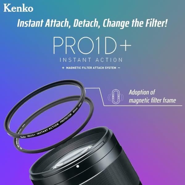 UV-filter - KENKO - PRO1D Instant Action - 58mm - Magnetiskt system - Hög kvalitet