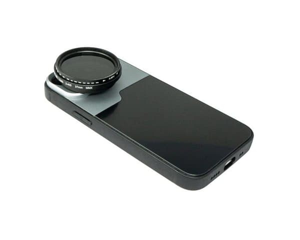 Systems fotofilter - 78619982 - Vario ND-filter 37 mm 2 till 4000 Neutral Density med fodral för iPhone 13 Mini Svart