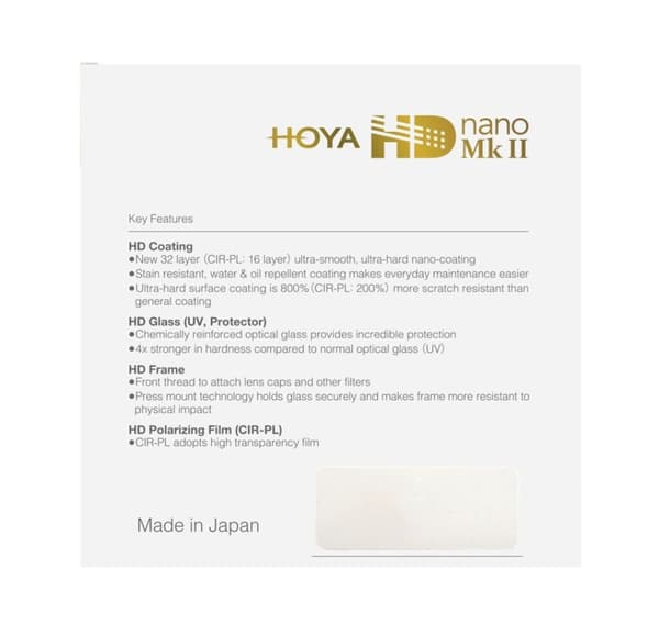 Hoya suodatin pyöreä polarisaattori HD Nano Mk II 58mm