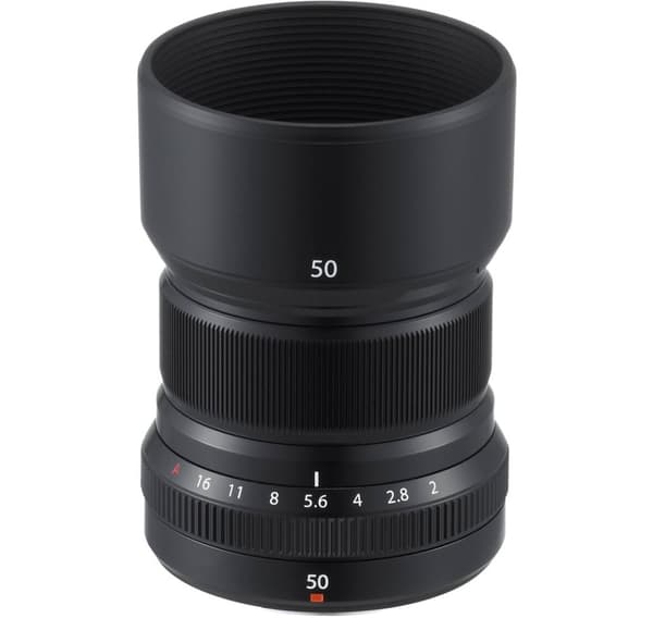 Fujinon XF 50mm f/2 R WR -objektiivi, musta