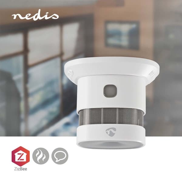 SmartLife Røgalarm | Zigbee 3.0 | Batteri | Sensorlevetid: 10 År | EN 14604 | 85 dB | Hvid | 1 stk.