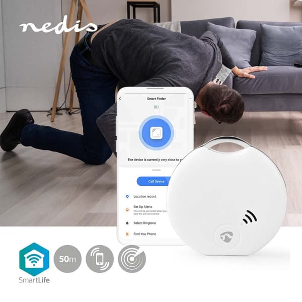 SmartLife Nyckelfinnare | Batteridriven | 1x CR2032 | batterier medföljer | Bluetooth® verision: 4.0 | Batterilängd upp till: 1 år | Vit | 1 st.