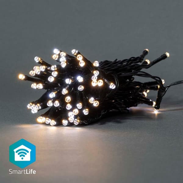 SmartLife Julbelysning | Sträng | Wi-Fi | Varm till cool vit | 50 LED's | 5.00 m | Android™ / IOS