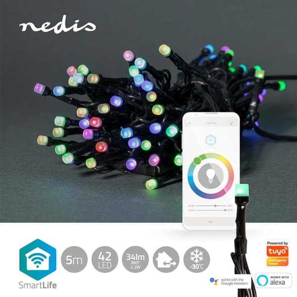 SmartLife jluelys | Snor | Wi-Fi | RGB | 42 LED's | 5.00 m | Android™ / IOS