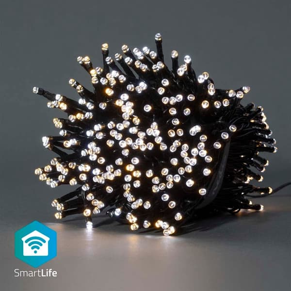 SmartLife Julelys | Streng | Wi-Fi | Varm til avkjølt hvitt | 400 LED's | 20.0 m | Android™ / IOS Hvit