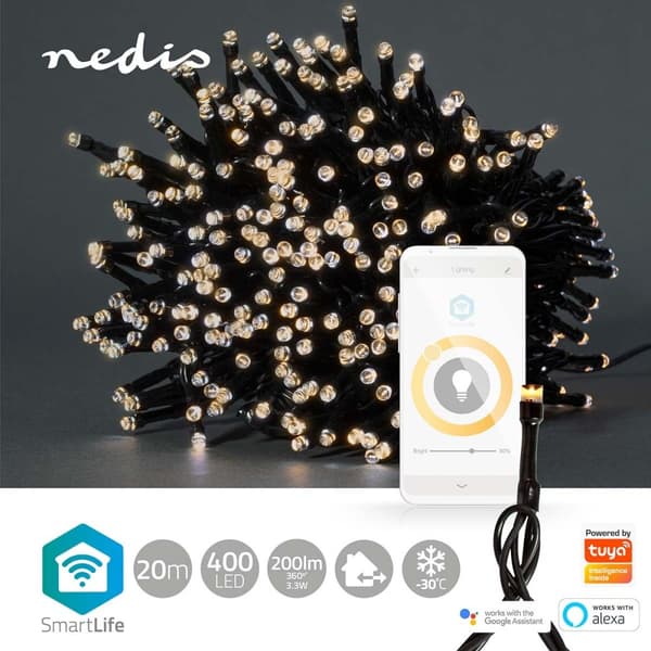 SmartLife Julelys | Streng | Wi-Fi | Varm Hvit | 400 LED's | 20.0 m | Android™ / IOS