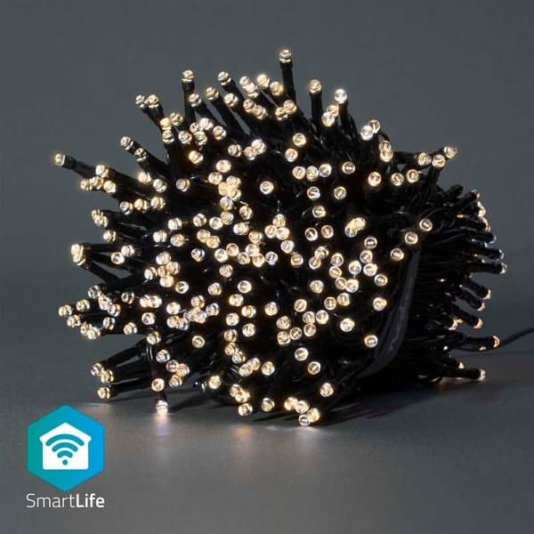 SmartLife Julelys | Streng | Wi-Fi | Varm Hvit | 400 LED's | 20.0 m | Android™ / IOS Hvit