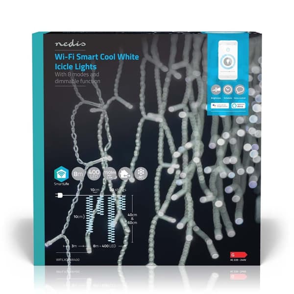 SmartLife jluelys | Istap | Wi-Fi | Cool Hvid | 400 LED's | 8.00 m | Android™ / IOS