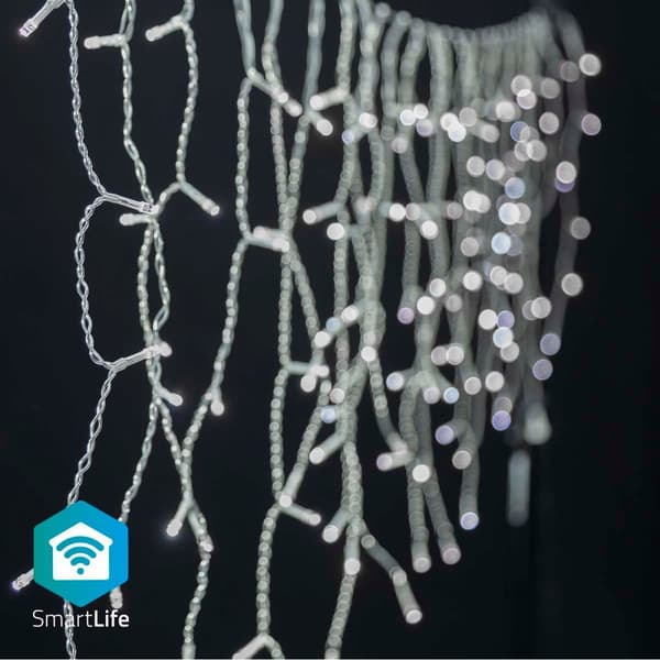 SmartLife Julelys | Istapp | Wi-Fi | Kald Hvit | 400 LED's | 8.00 m | Android™ / IOS Hvit