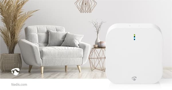 SmartLife Gateway | Bluetooth® / Zigbee 3.0 | 50 Enheter | Strömadapter | Android™ / IOS | Vit