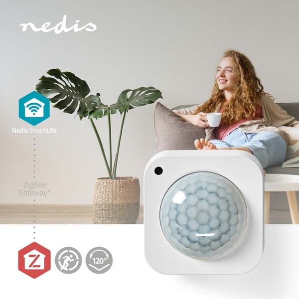 SmartLife Liiketunnistin | Zigbee 3.0 | Akkukäyttöinen / USB Virta | Tunnistuskulma: 100 ° | Tunnistusalue: 7 m | Maks. akunkesto: 24 Kuukautta | Valk