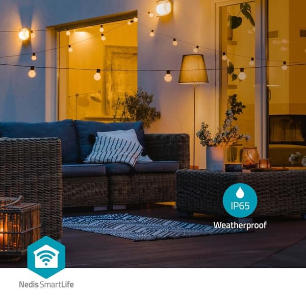 SmartLife Jouluvalot | Partylight | Wi-Fi | Lämmin Valkoinen | 10 LED's | 9.00 m | Android™ / IOS | Polttimon halkaisija: 45 mm