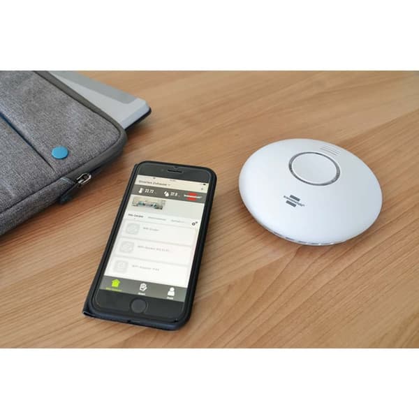 brennenstuhl®Connect Smart røg- og varmedetektorer WRHM01 med app-meddelelse og gennemtrængende alarmsignal 85 Db