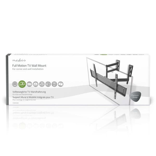 Fuld Motion TV Vægbeslag | 32-70 " | Maksimal vægt: 40 kg | Vipbar | Kan drejes | Minimum vægafstand: 80 mm | Maksimal vægafstand: 520 mm | 3 Drejepun