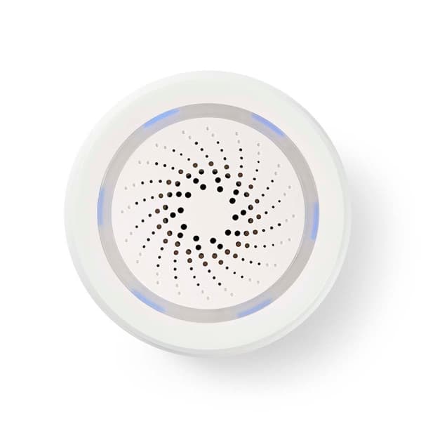 SmartLife-Siren | Wi-Fi | Strömadapter | 8 Ljud | 85 dB | Android™ / IOS | Vit