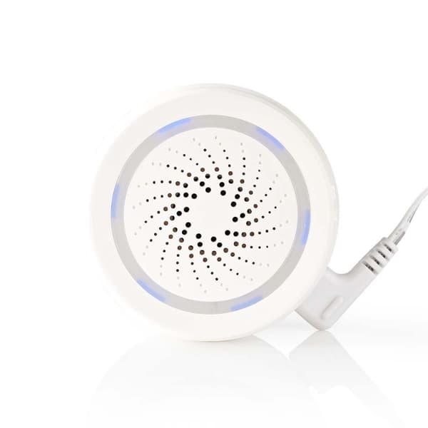 SmartLife-Siren | Wi-Fi | Strömadapter | 8 Ljud | 85 dB | Android™ / IOS | Vit