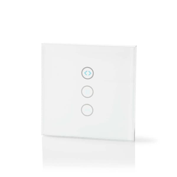 SmartLife Vægkontakt | Wi-Fi | Gardin / Lukker / Solskærm | Vægbeslag | 300 W | Android™ / IOS | Glas | Hvid
