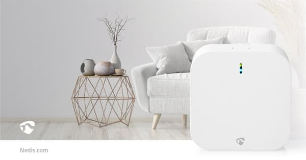SmartLife Gateway | Zigbee 3.0 | 40 Enheter | USB ström | Android™ / IOS | Vit