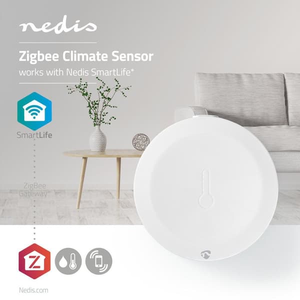 SmartLife Klimatsensor | Zigbee 3.0 | Batteridriven | Android™ / IOS | Vit