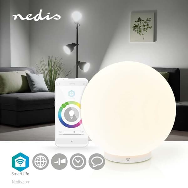 SmartLife stämningslampa | Wi-Fi | Rund | | 360 lm | RGB / Varm till cool vit | 2700 - 6500 K | 5 W | Glas | 1 st.