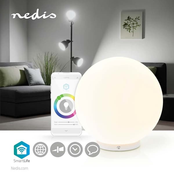 SmartLife stämningslampa | Wi-Fi | Rund | | 360 lm | RGB / Varm till cool vit | 2700 - 6500 K | 5 W | Glas | 1 st.