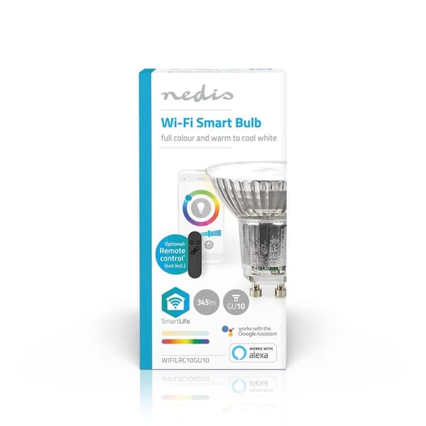 SmartLife LED Spot | Wi-Fi | GU10 | 345 lm | 4.9 W | RGB / Varm till cool vit | 2700 - 6500 K | Energiklass: G | Android™ / IOS | PAR16 | 1 st.