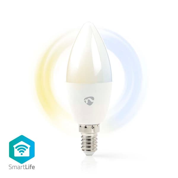 SmartLife LED-Lamppu | Wi-Fi | E14 | 470 lm | 4.9 W | Lämpimästä kylmään valkoiseen | 2700 - 6500 K | Android™ / IOS | Kynttilä | 1 kpl