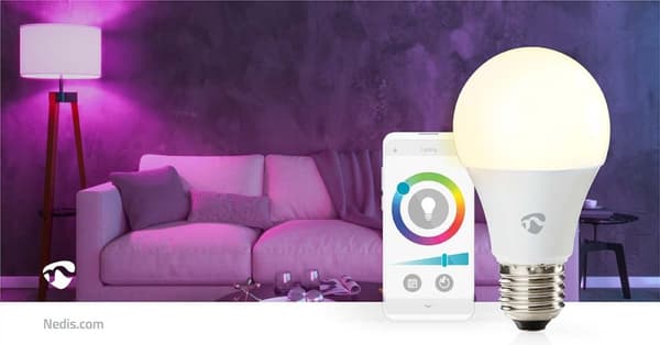 SmartLife Full Färg Glödlampa | Wi-Fi | E27 | 806 lm | 9 W | RGB / Varm till cool vit | 2700 - 6500 K | Android™ / IOS | Glödlampa | 1 st.