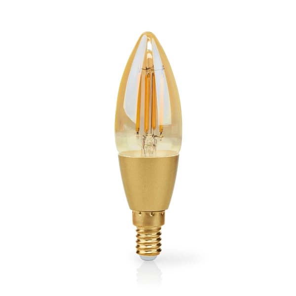 SmartLife LED Glødepære | Wi-Fi | E14 | 470 lm | 4.9 W | Varm Hvid | 1800 - 3000 K | Glas | Android™ / IOS | Stearinlys | 1 stk.