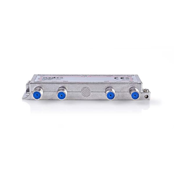 satellitt Splitter | 5 - 2400 MHz | 17.0 dB | Antall innganger: 1 | Antall utganger: 6 | Impedans: 75 Ohm | Sink | Sølv