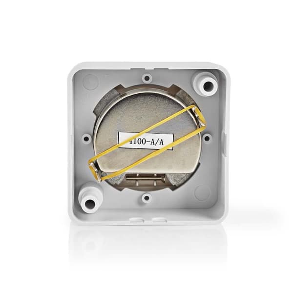 Antenne End vægdåse | 1x F-Connector Hun / 1x IEC Connector Han / 1x IEC Connector Hun | 75 Ohm | Retur sti | Hvid / Sølv