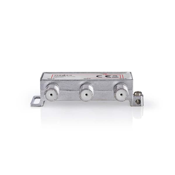 CATV Splitter | 5 - 1000 MHz | Tilkoblingstap: 6.8 dB | Antall utganger: 3 | 75 Ohm | Sink Legering