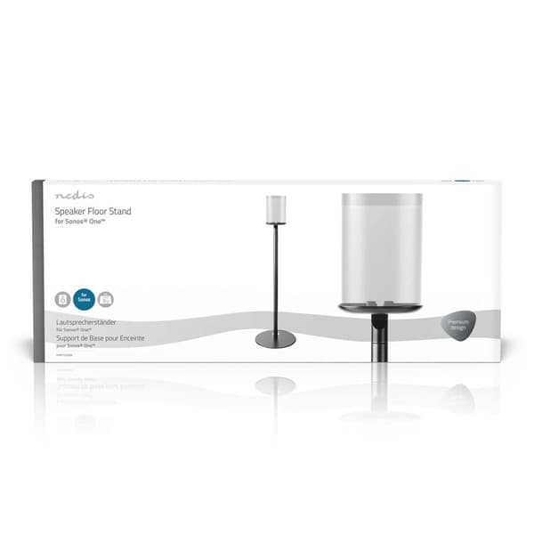 Kaiutinteline | Sopii käytettäväksi: Sonos® One SL™ / Sonos® One™ / Sonos® PLAY:1™ | Lattia | 3 kg | Kiinteä | ABS-Muovi / Teräs | Musta