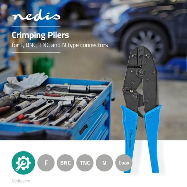 Crimp Tang | BNC / F / RG58 / RG59 | Plier | Blå / Sort