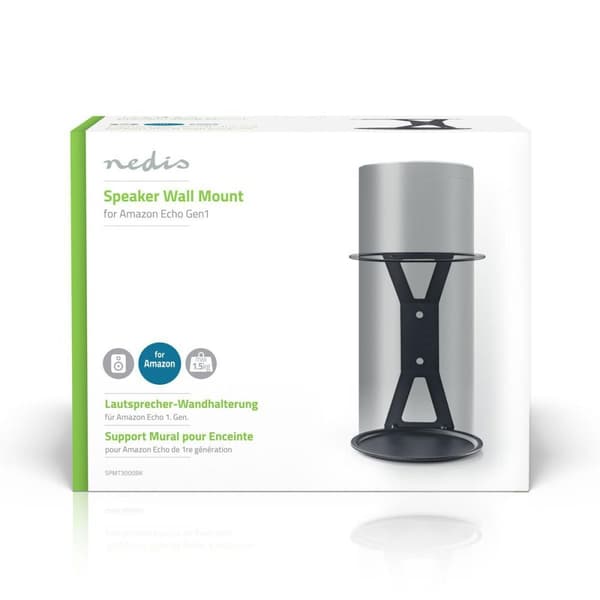 Speaker Mount | Kompatibel med: Amazon Echo Gen1 | Vegg | 1.5 kg | Fort | Stål | Sort