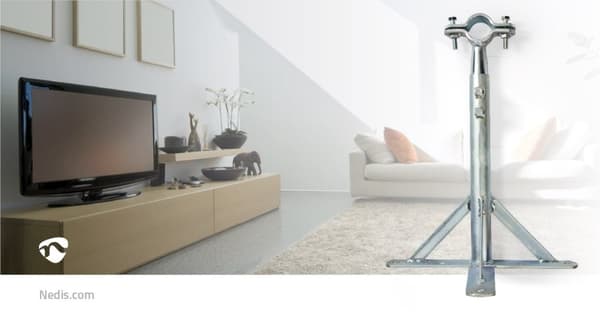 Satellitt-veggfeste | Minimum vegg avstand: 350 mm | Maksimum vegg avstand: 660 mm | Avstand til vegg: 0.00 mm | Diameterklemme: 32 - 42 mm | Stål | S