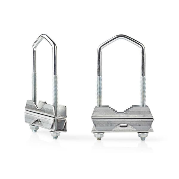 Satellitt Mast Clamp | Diameter rekkevidde: 40 - 60 mm | Stål | Sølv
