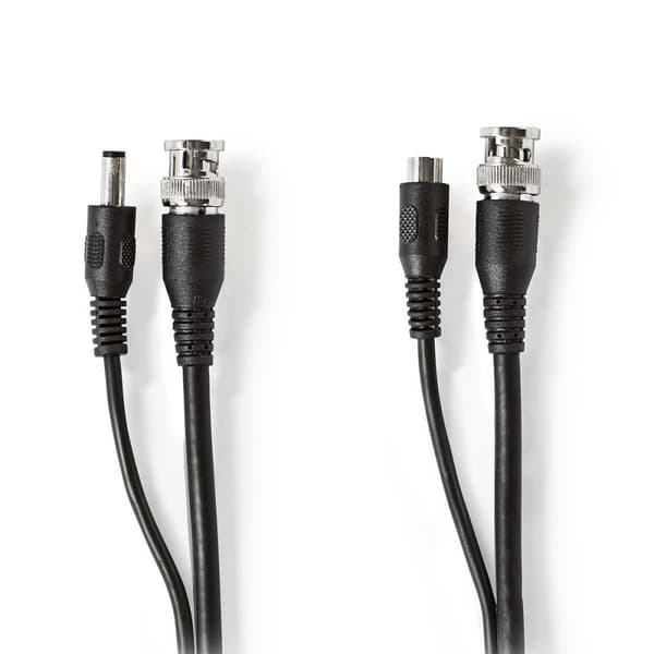 CCTV kaapeli | BNC / DC | 20.0 m | Pyöreä | PVC | Musta | Pakkaus