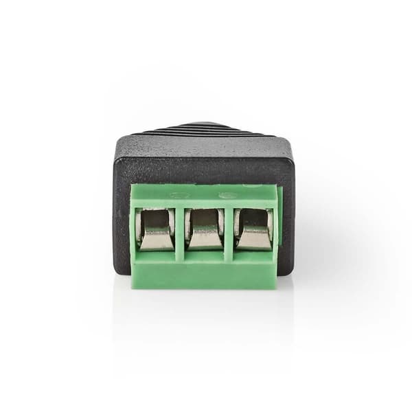 CCTV sikkerhed stik | 3-vejs terminalblok | 3,5 mm Jack han | Han | Grøn / Sort