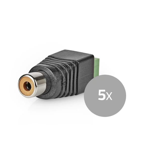 CCTV Security Connector | 2-veis terminalblokk | DIN Hun | Hunn | Grøn / Sort