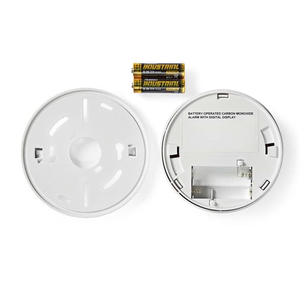 Kulilte alarm | Batteri | Batteri levetid op til: 5 År | Med pause-knap | Med testknap | 85 dB | Hvid
