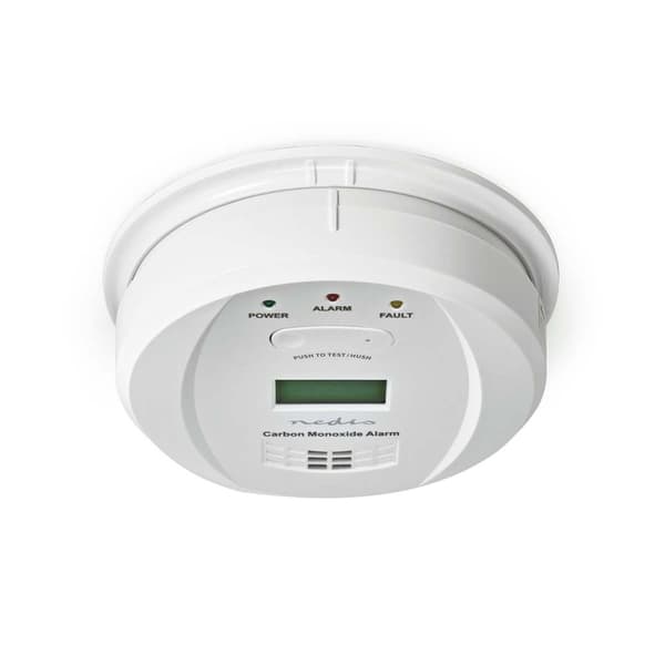 Kulilte alarm | Batteri | Batteri levetid op til: 5 År | Med pause-knap | Med testknap | 85 dB | Hvid