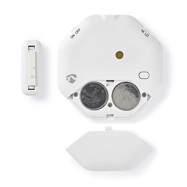 Dør Vindue Alarm | Magnetic Sensor | Batteri | 2x CR2032 | 85 dB | Hvid