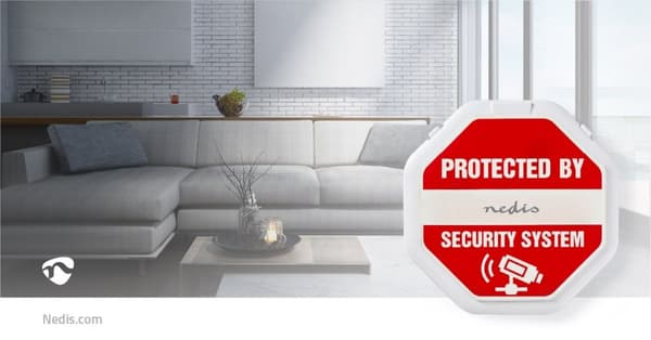 Dør Vindue Alarm | Magnetic Sensor | Batteri | 2x CR2032 | 85 dB | Hvid